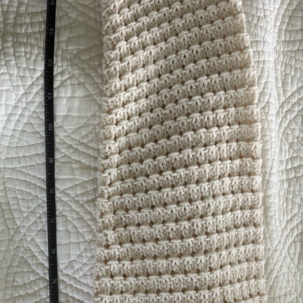Madewell Cream Textured Sweater Size Medium crochet - Picture 11 of 15